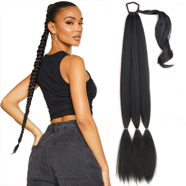 Euramerican boxing braid ，3 bundles ponytail dirty braid, lifelike ponytail wig braid - Image 15