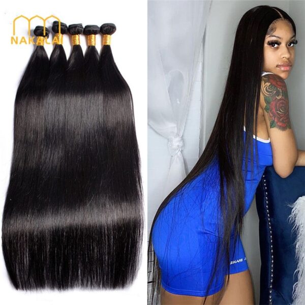 10A Brazilian Human Virgin Hair 100g Straight Hair Bundles - Image 17