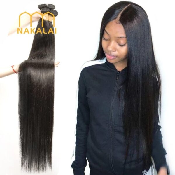 10A Brazilian Human Virgin Hair 100g Straight Hair Bundles - Image 15