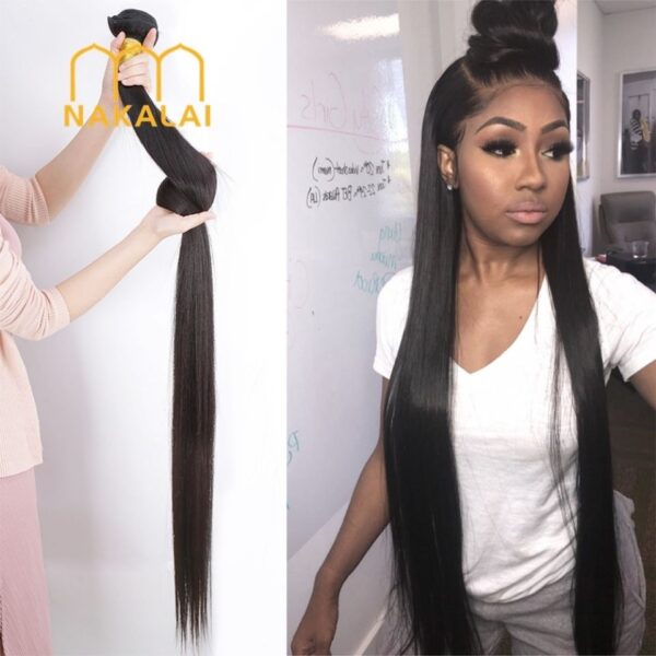 10A Brazilian Human Virgin Hair 100g Straight Hair Bundles - Image 12