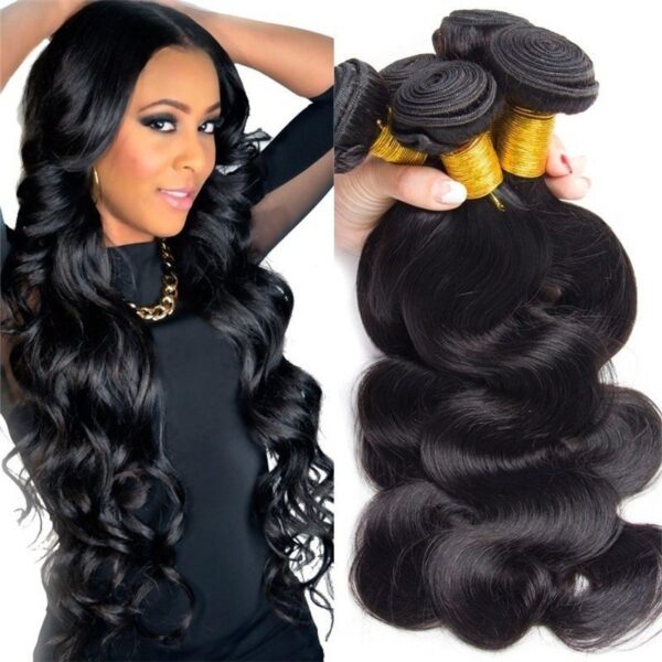 Brazilian real hair 9A natural color hair curtain body wave Remy Human Hair bundles