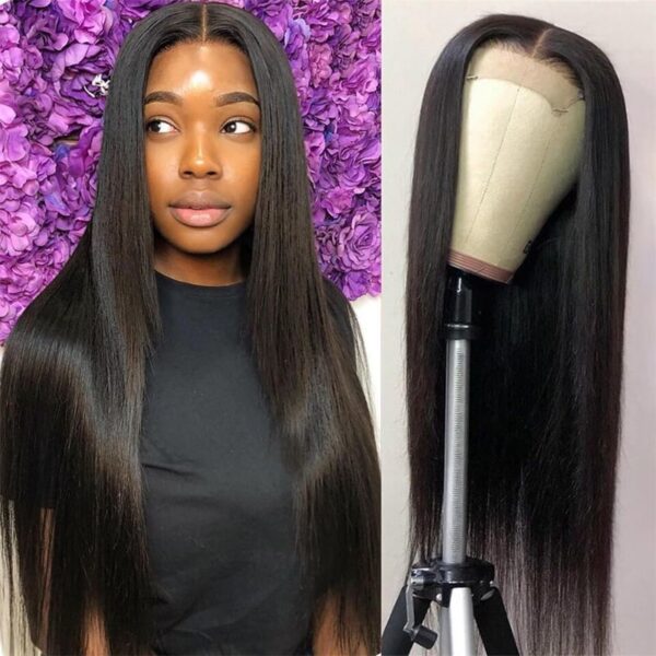 10A Brazilian Straight Hair 4x4 Lace Closure Wig Human Long Straight Hair - Image 8