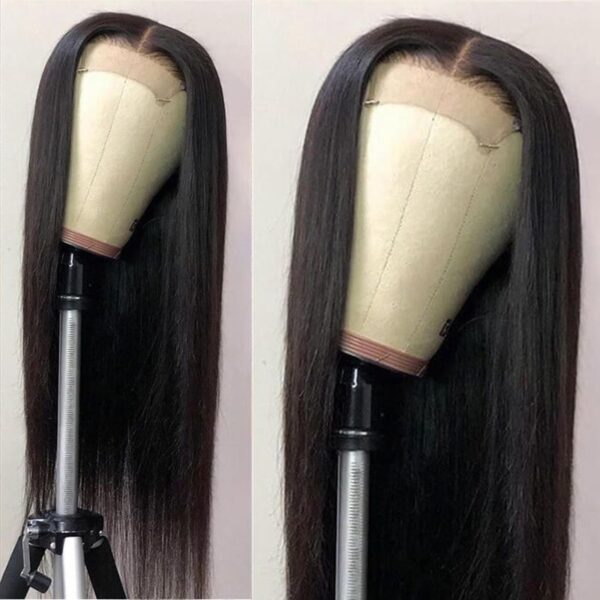 10A Brazilian Straight Hair 4x4 Lace Closure Wig Human Long Straight Hair - Image 4