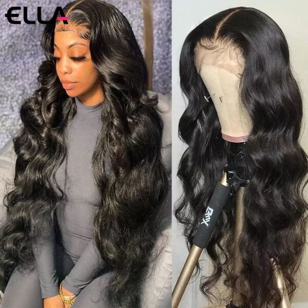 13*4 full frontal wig body wave fashion human hair wig - Image 10